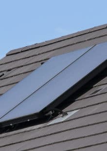 vlakke plaat zonnecollector plaatsen